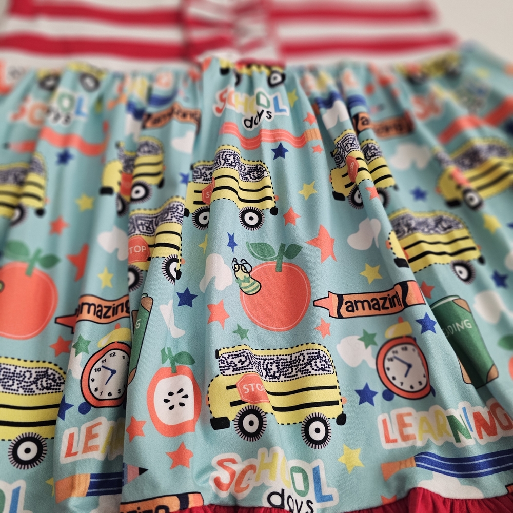 Striped Red and Yellow Ruffle Outfit - Picture 5 of 5